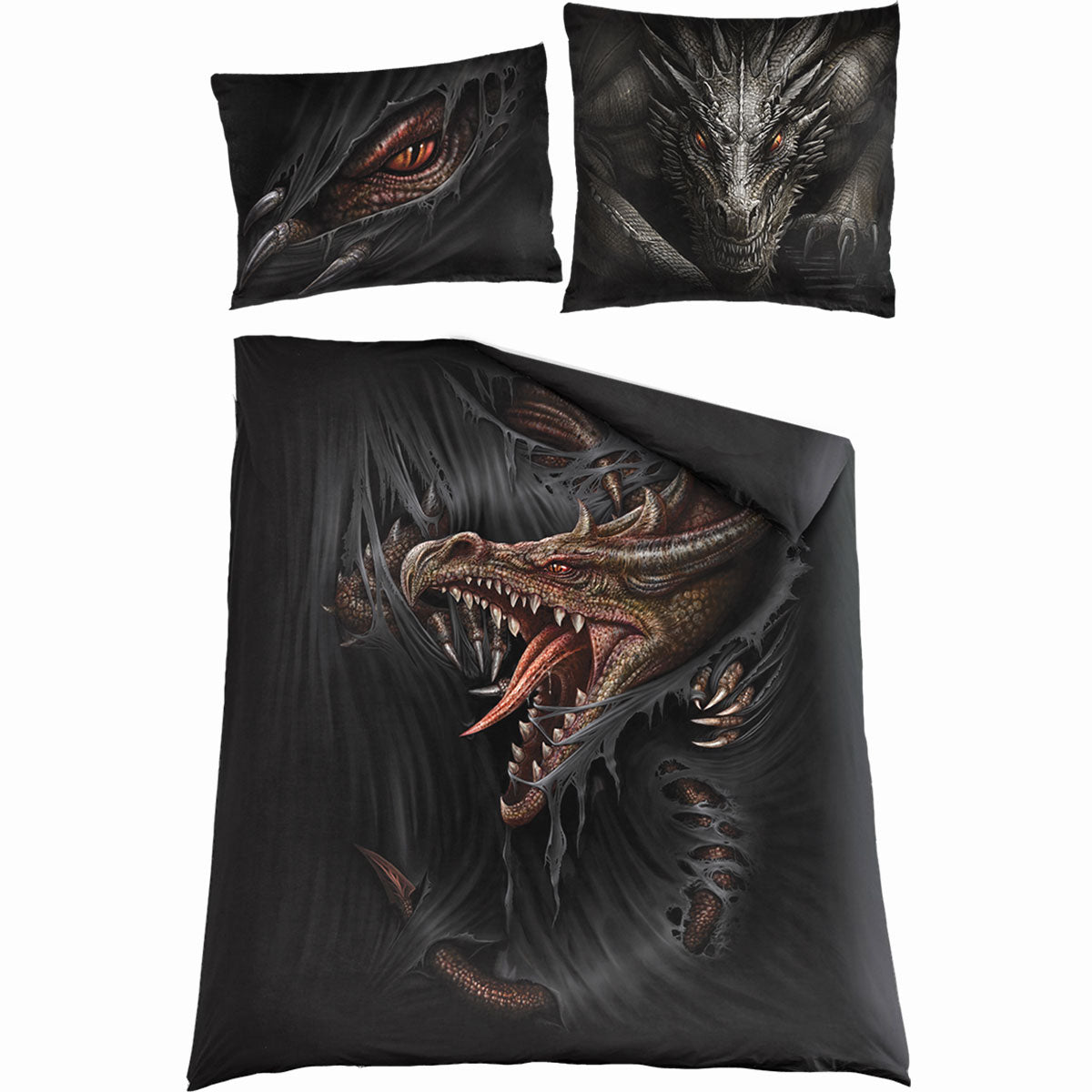 MAJESTIC DRACO - Double Duvet Cover + UK And EU Pillow case - - Bedding & Linen