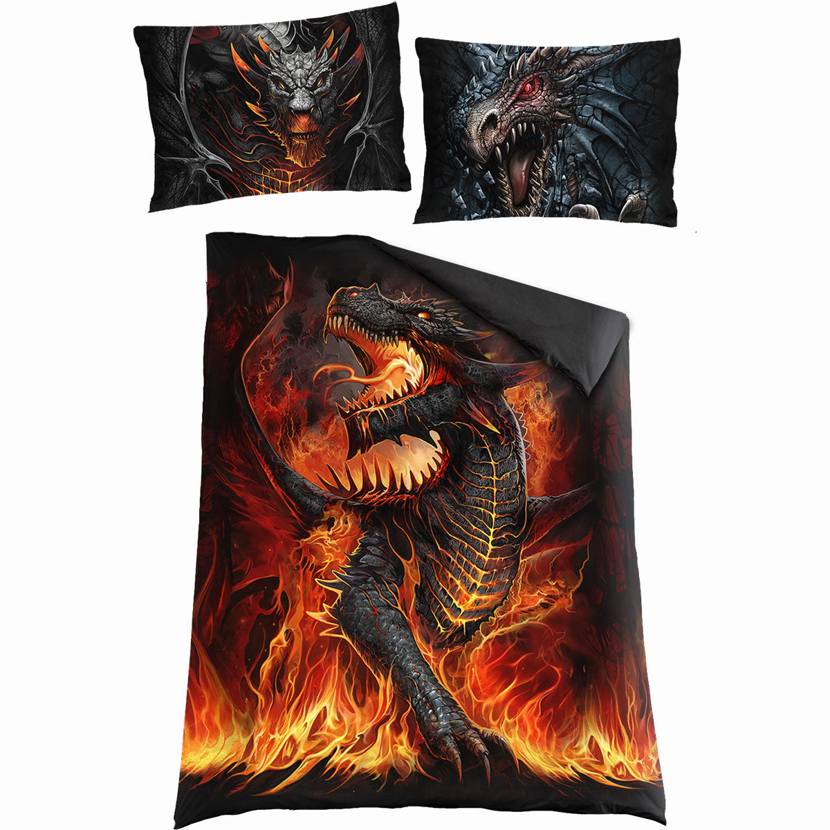 DRACONIS - Single Cotton Duvet Cover + UK And EU Pillow case -  - Bedding & Linen