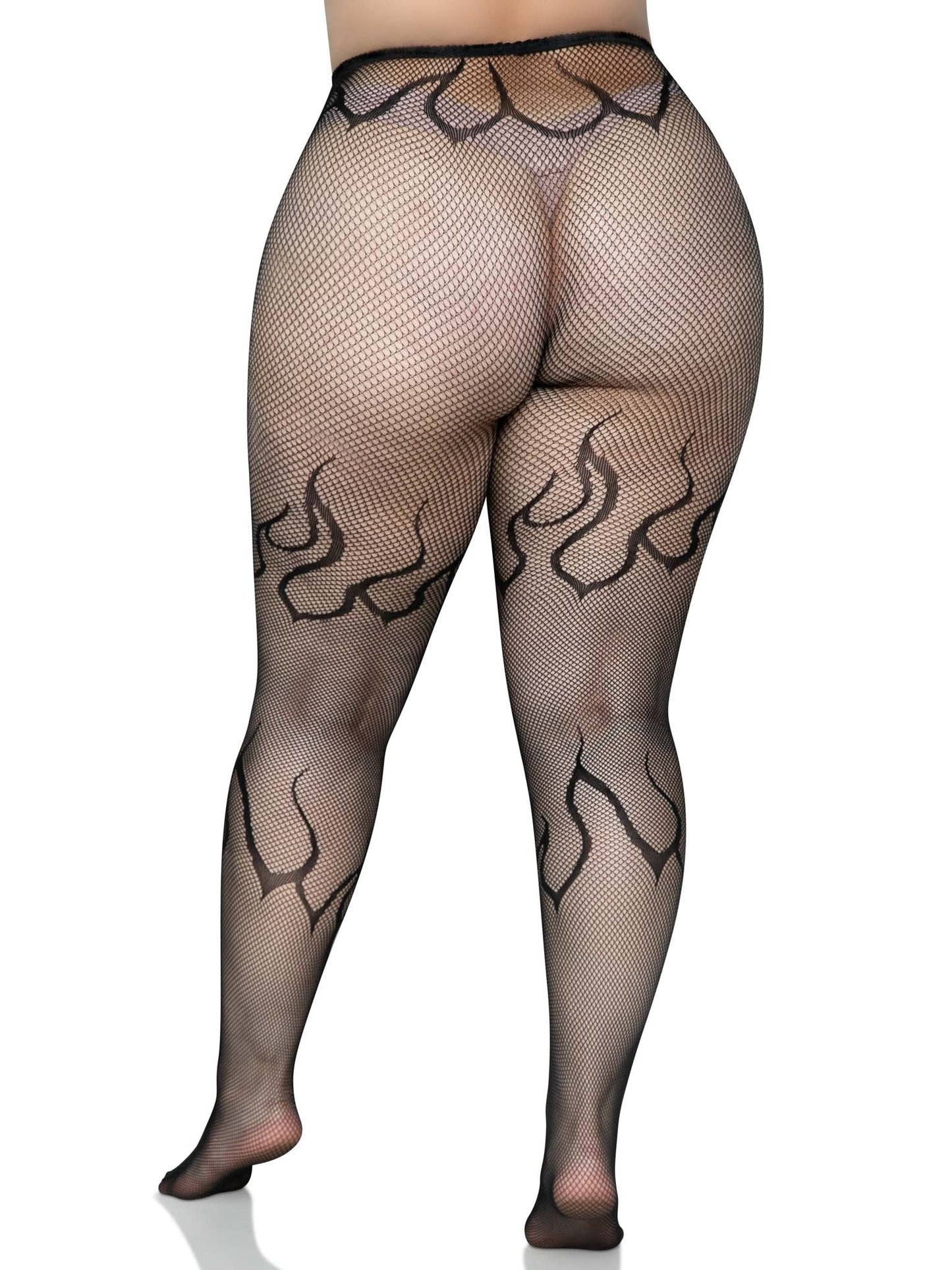 Flame Plus Fishnet Tights -  - Hosiery