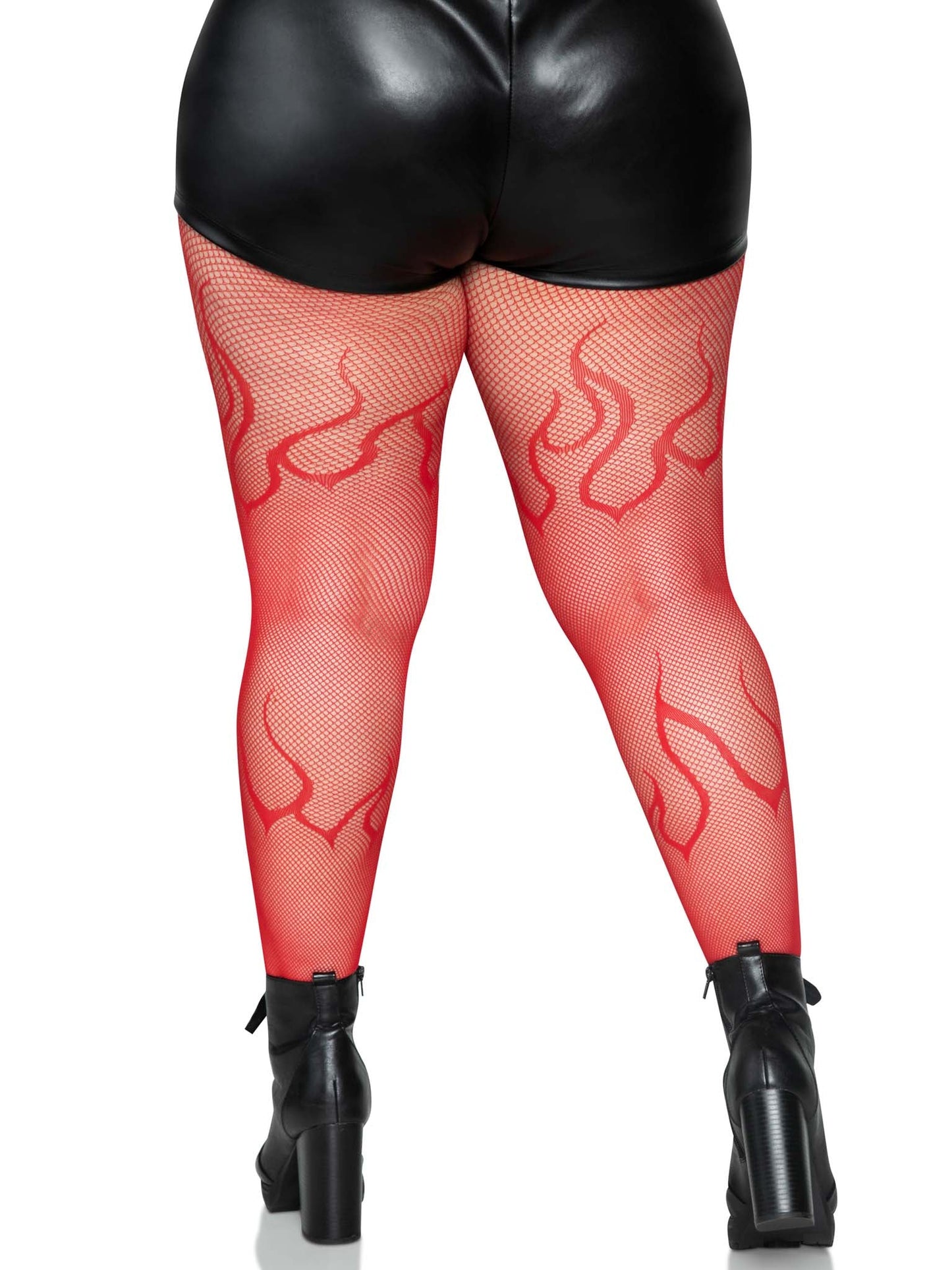 Flame Plus Fishnet Tights -  - Hosiery