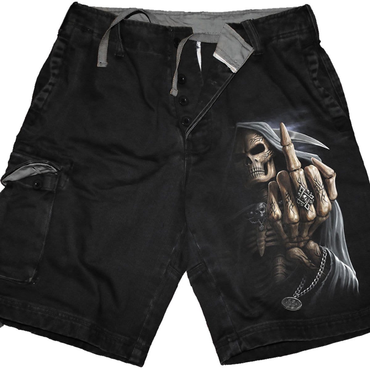 BONE FINGER - Vintage Cargo Shorts Black -  - Cargo Shorts