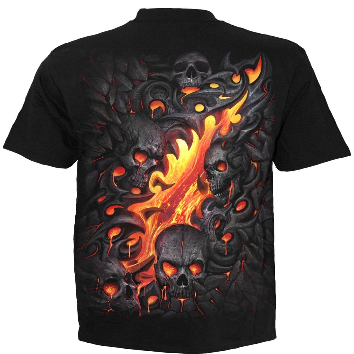 SKULL LAVA - T-Shirt Black -  - T-Shirts