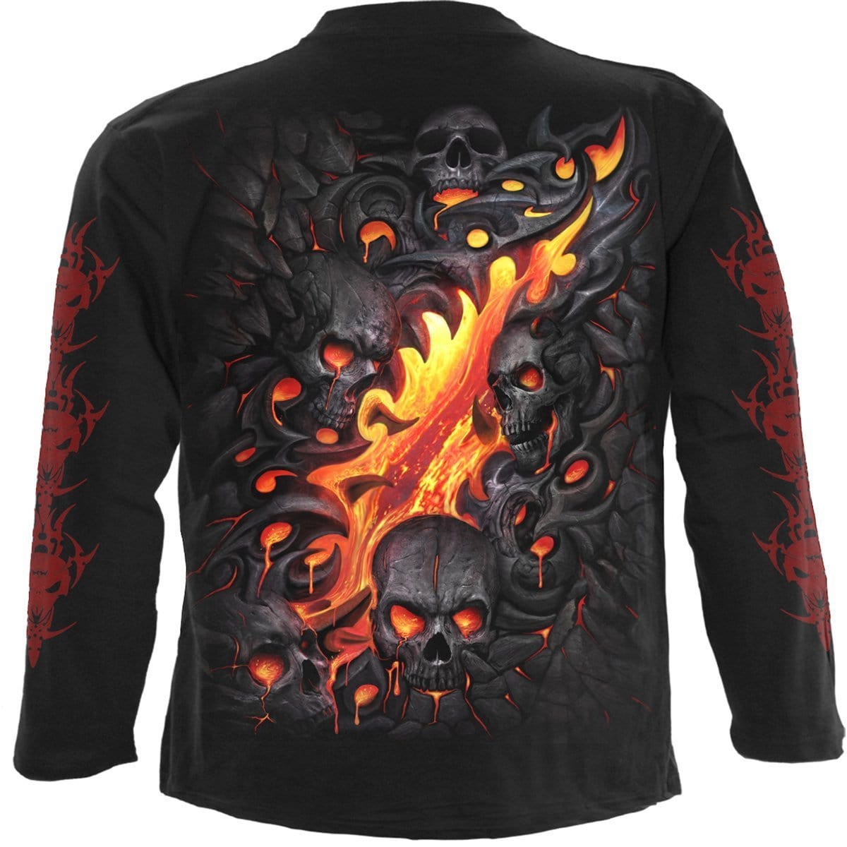 SKULL LAVA - Longsleeve T-Shirt Black -  - T-Shirts - Long Sleeve