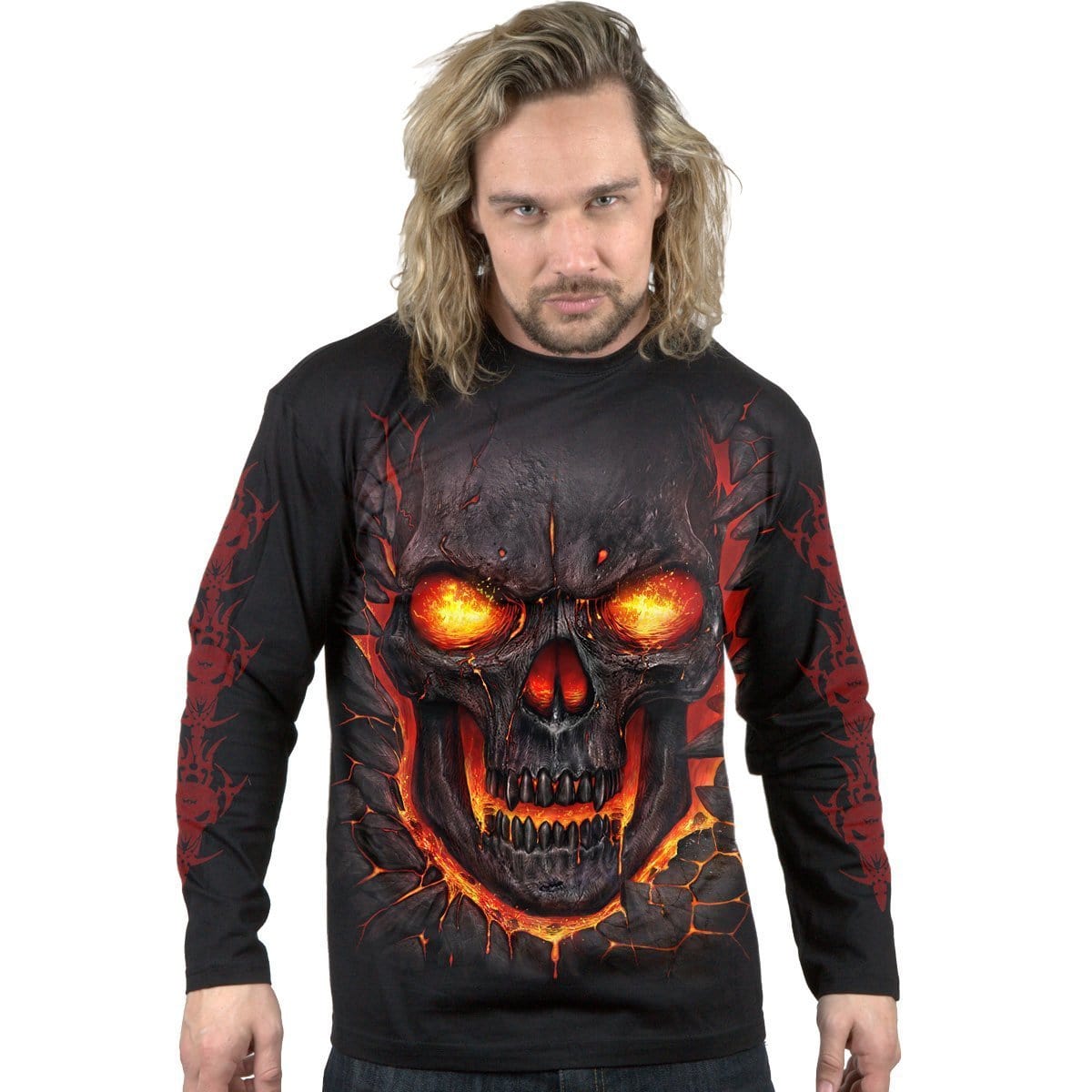 SKULL LAVA - Longsleeve T-Shirt Black -  - T-Shirts - Long Sleeve