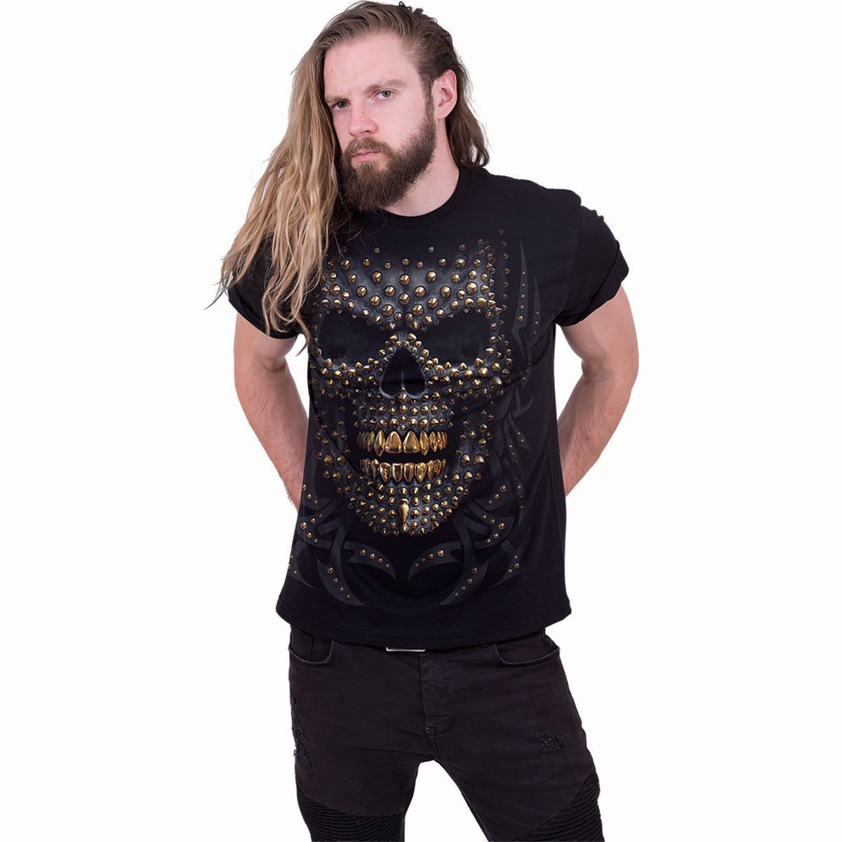 BLACK GOLD - Front Print T-Shirt Black -  - T-Shirts