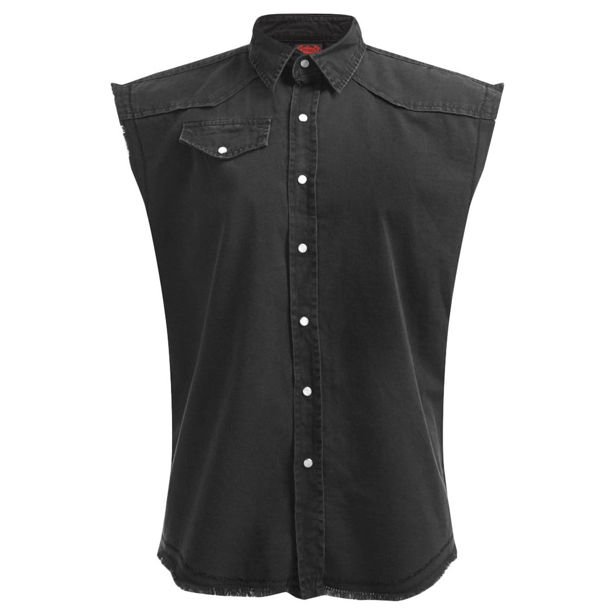 METAL STREETWEAR - Sleeveless Stone Washed Worker Black -  - Workshirts