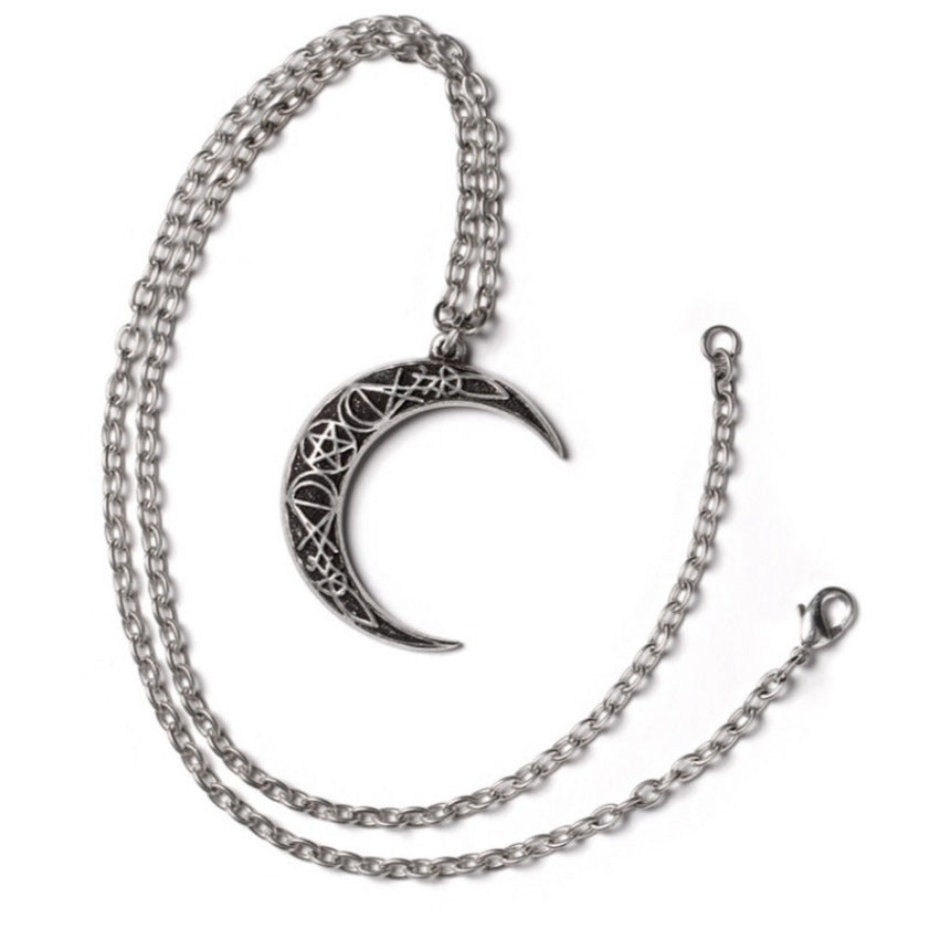 A Pact With A Prince | Silver Crescent Moon - Alchemy Gothic - Necklaces
