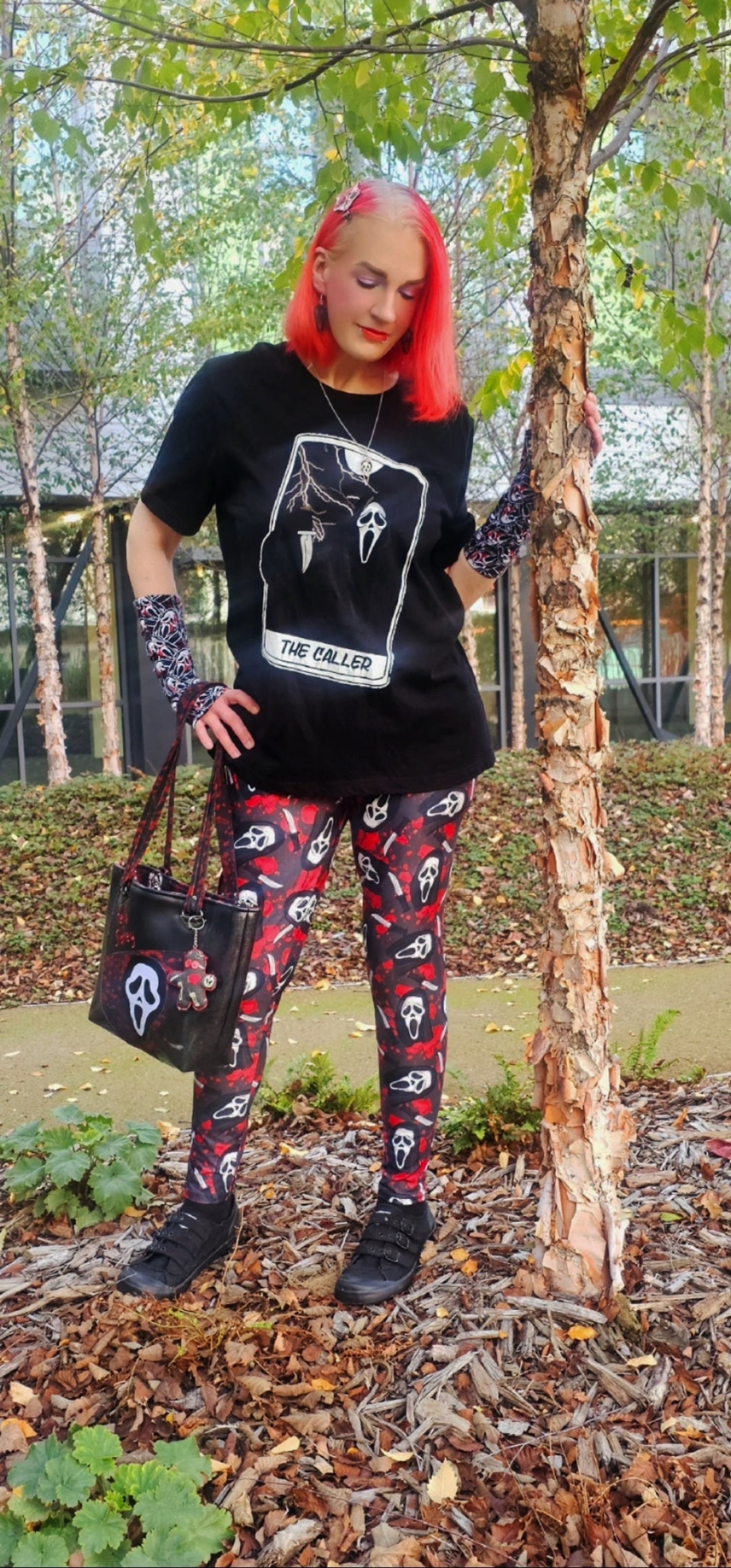 Bloody Ghostface (Semi-Exclusive) - High-quality Handcrafted Vibrant Leggings -  - Leggings