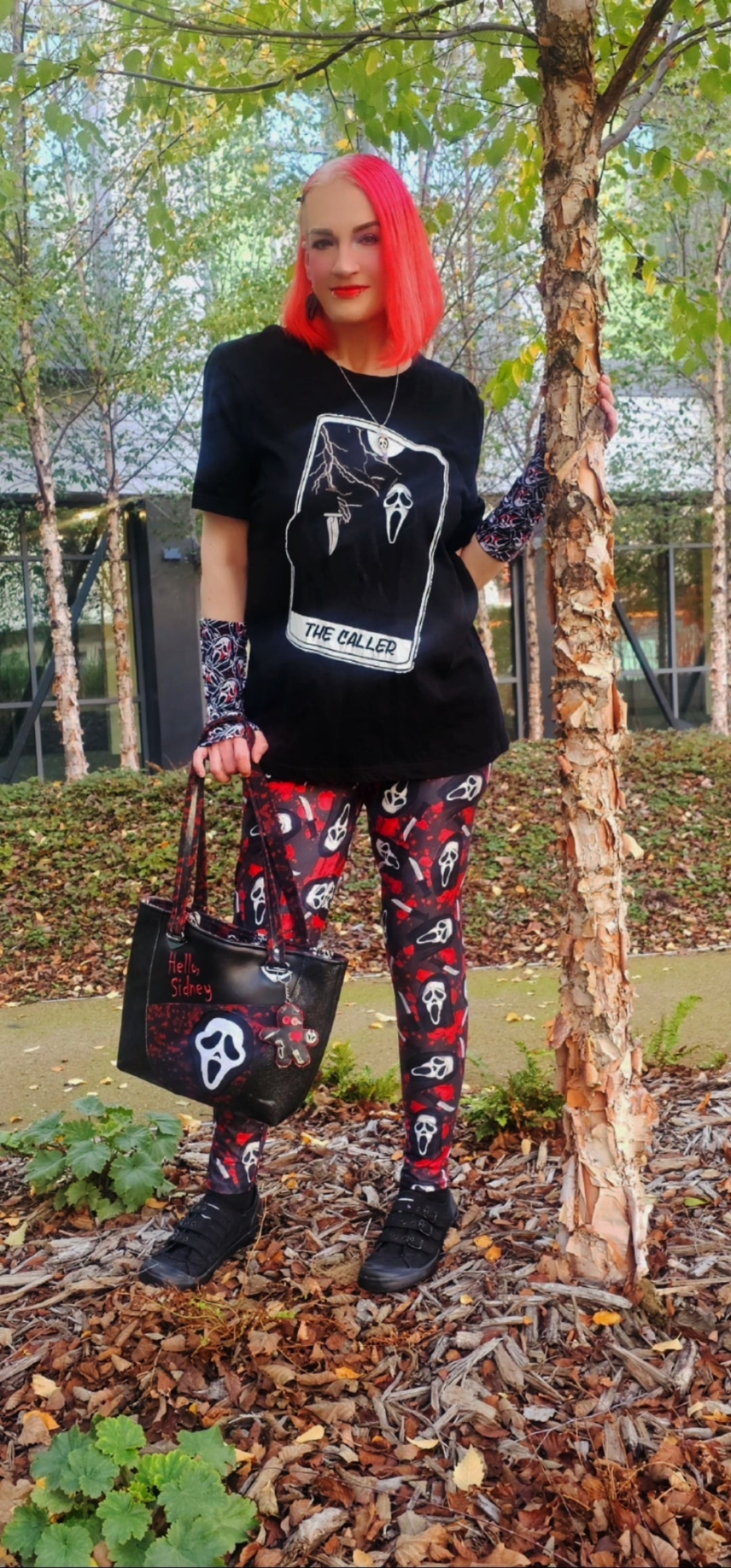 Bloody Ghostface (Semi-Exclusive) - High-quality Handcrafted Vibrant Leggings -  - Leggings