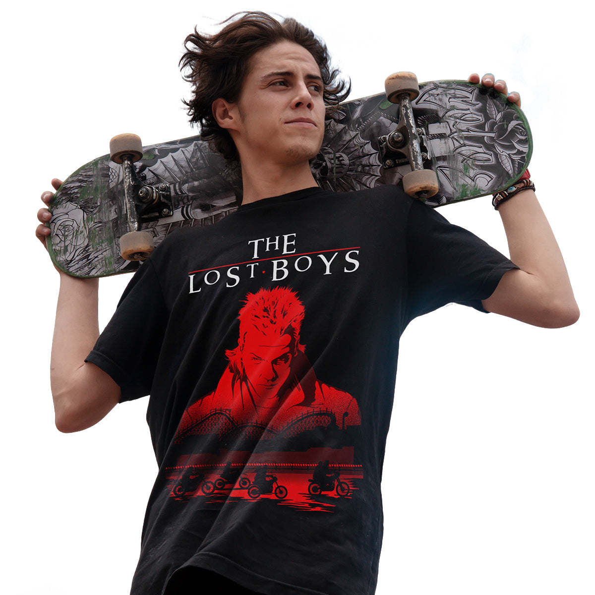 THE LOST BOYS - BLOOD TRAIL - Front Print T-Shirt Black - - T-Shirts