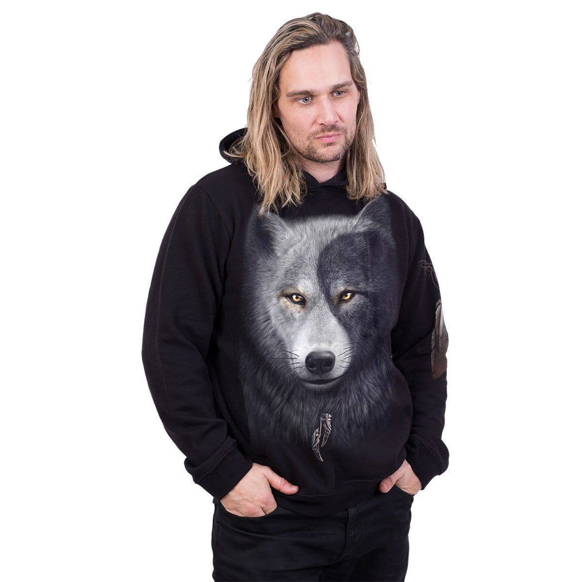 WOLF CHI - Side Pocket Hoody Black -  - Hoodies