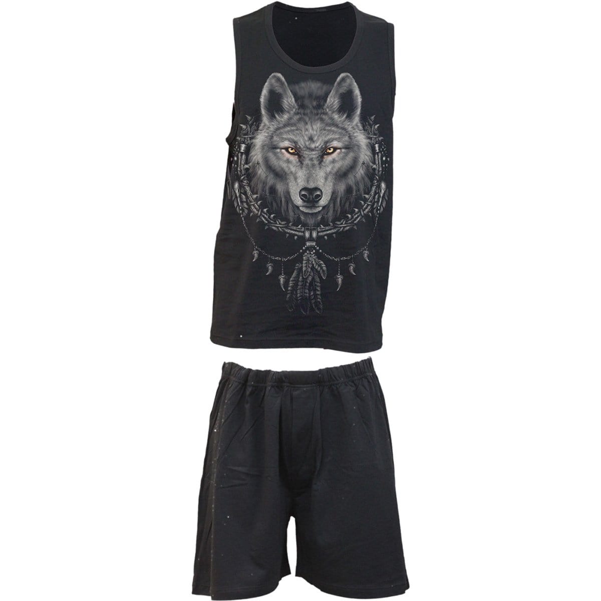 WOLF CHI - 4pc Mens Gothic Pyjama Set - - Pyjama Sets
