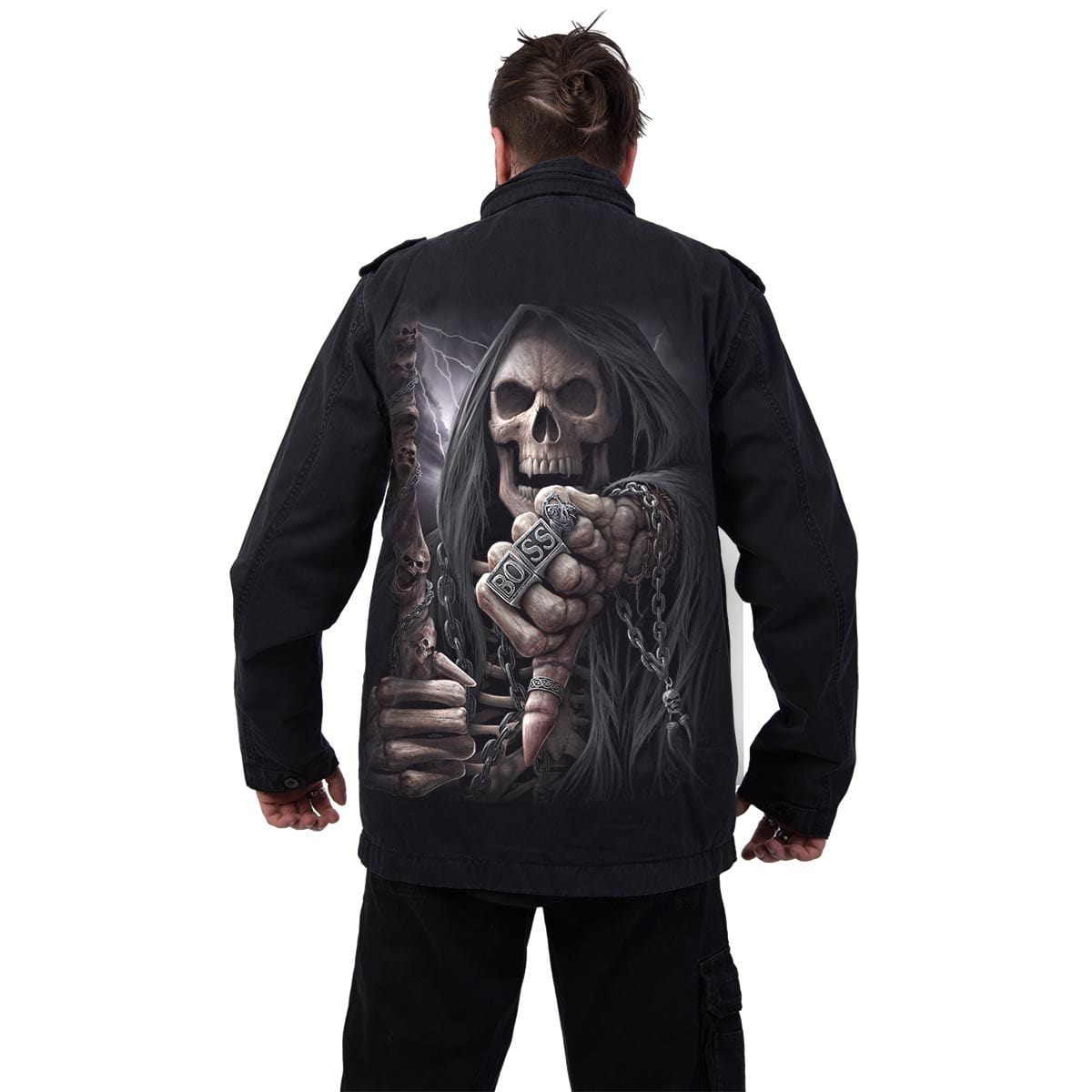 BOSS REAPER - Military Lined Jacket with Hidden Hood -  - Jackets
