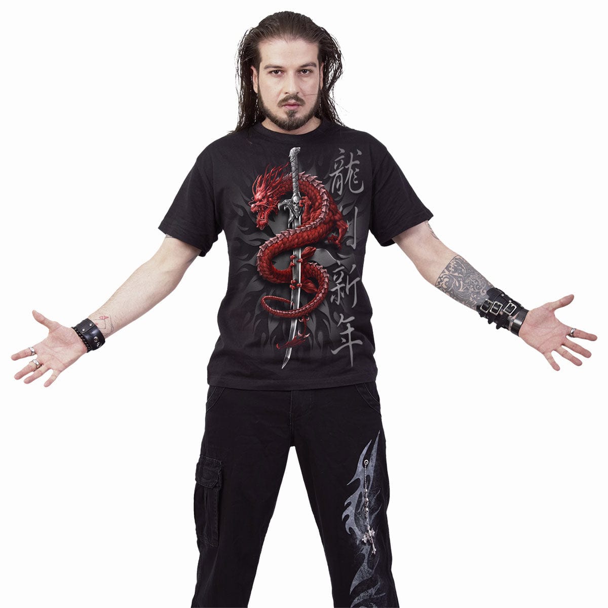 ORIENTAL DRAGON - T-Shirt Black - - T-Shirts