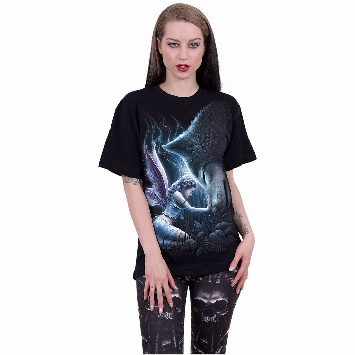 SACRED BOND - Front Print T-Shirt Black - - T-Shirts
