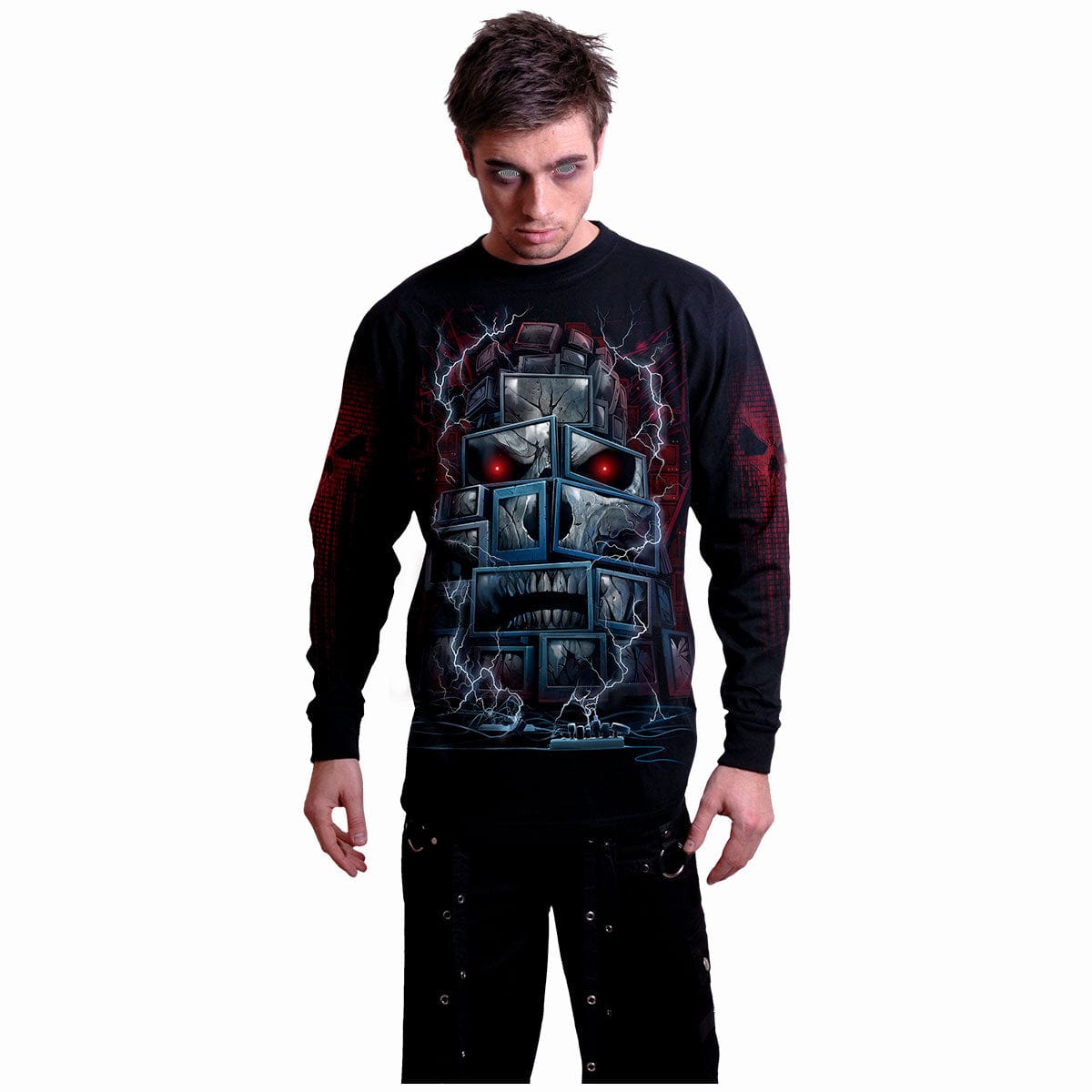 DEATH BY TV - Longsleeve T-Shirt Black -  - T-Shirts - Long Sleeve