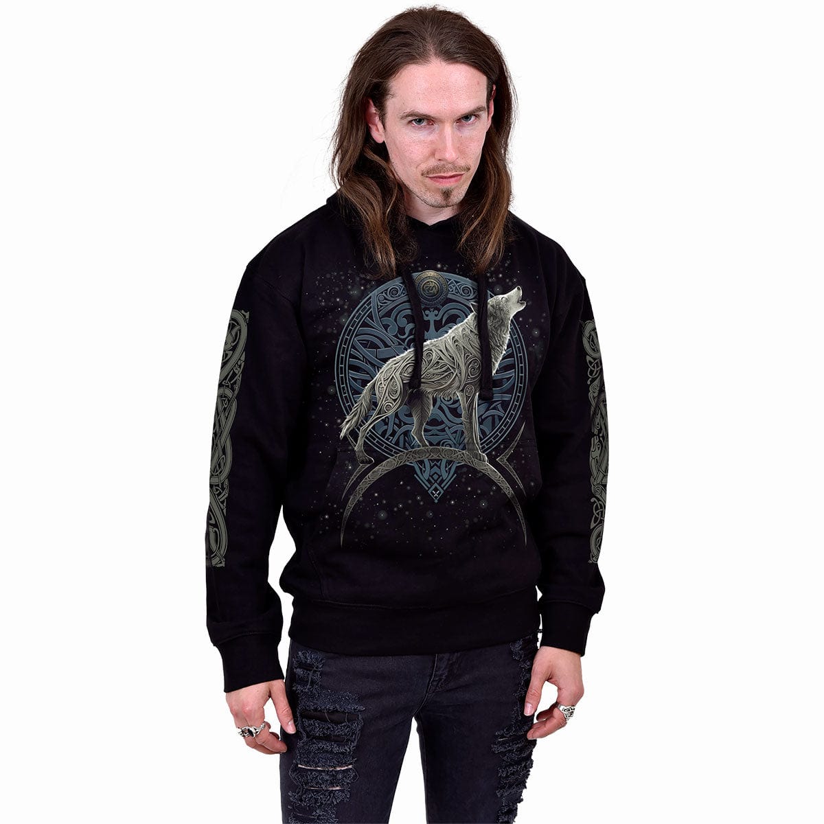 CELTIC WOLF - Hoody Black - - Hoodies