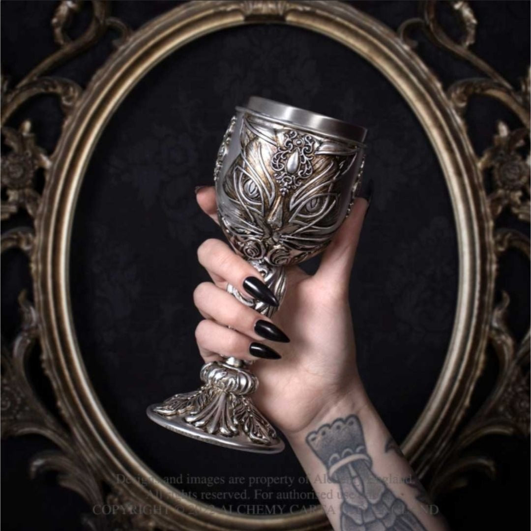 レア Alchemy Gothic ゴブレット 聖杯 インテリア NEW Alchemy Gothic | Sacred Cat Goblet – A Gothic Universe