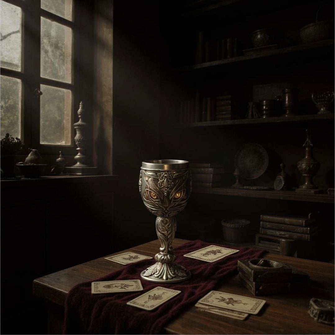 NEW Alchemy Gothic | Sacred Cat Goblet - - Cups