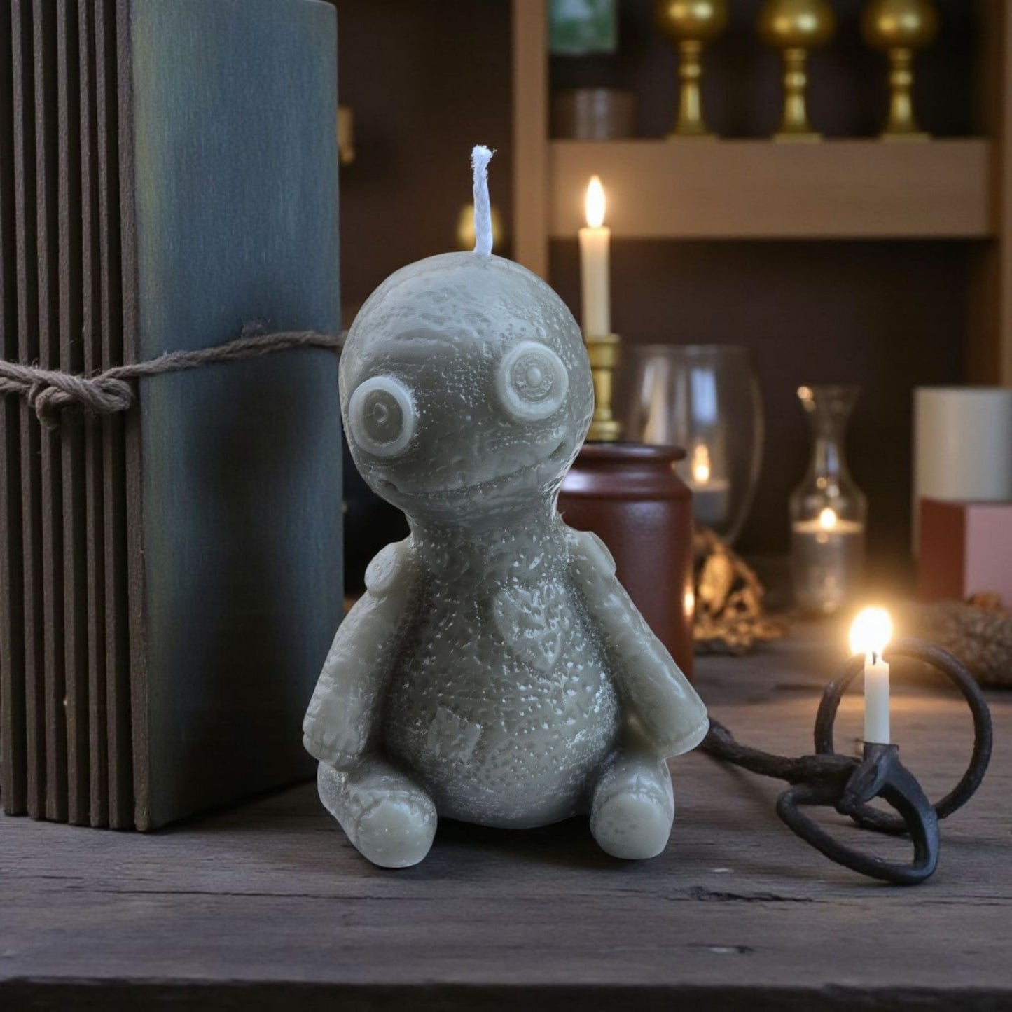 Handmade ✦ Voodoo Doll Candle ✦ Soy Wax Halloween Decor Spooky Collectible