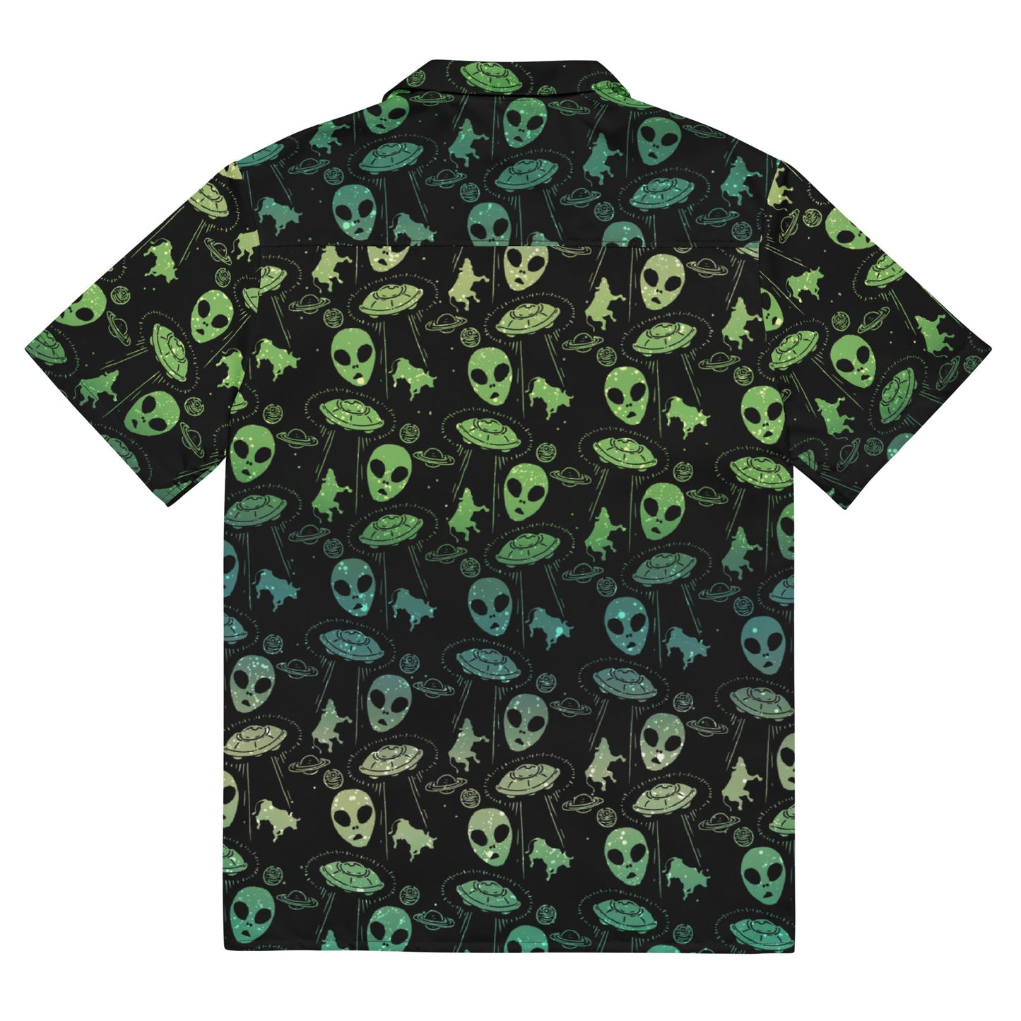 Aliens And UFOs Button-Up – Goth Accessory for Night Dominance - - Button-up
