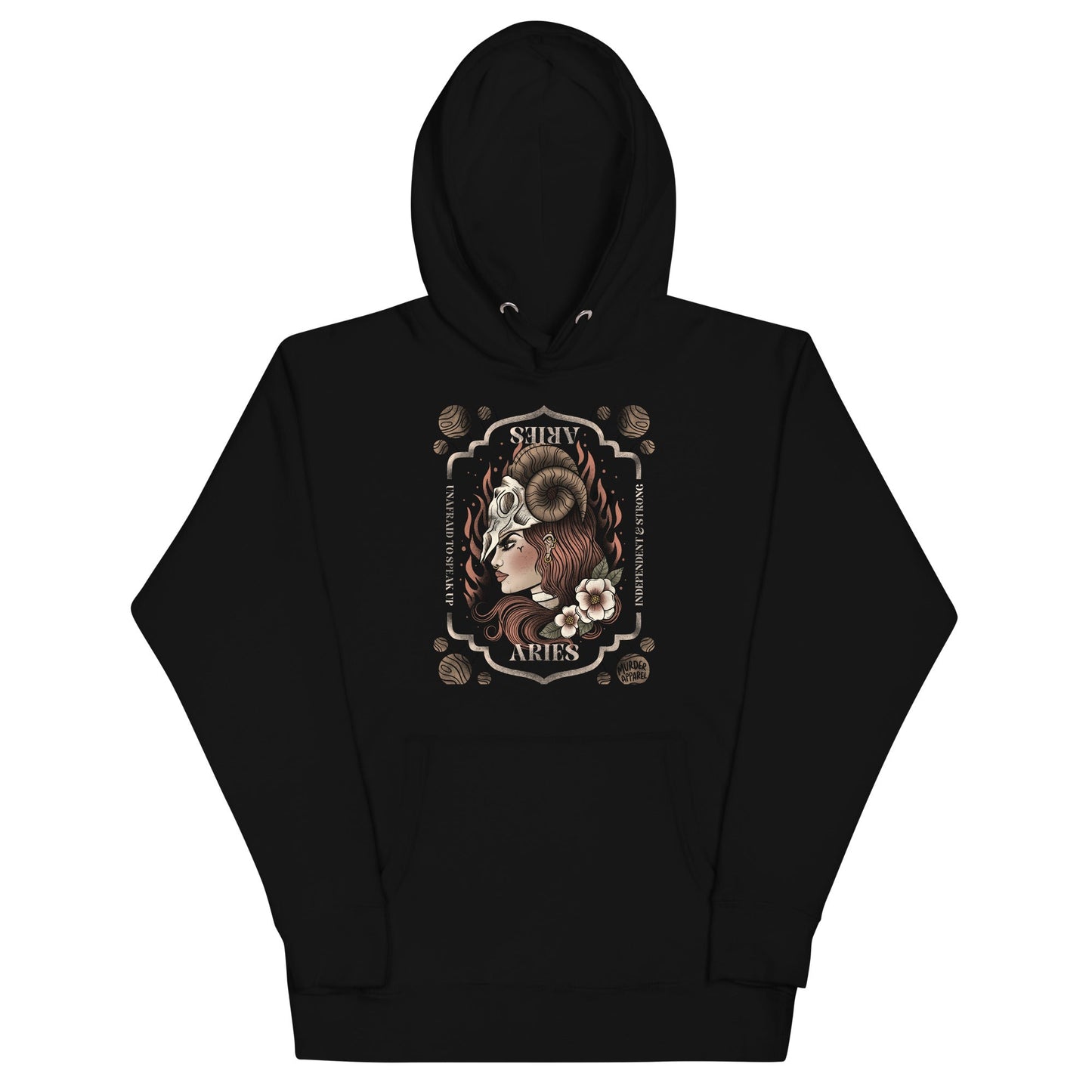 Aries Zodiac Hoodie – Goth Hoodie for Night Dominance - - Hoodie