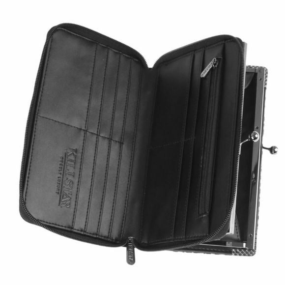 Haunted Soul Wallet | Velvet Burnout Goth Punk Kiss Lock Clutch - Killstar - Wallets