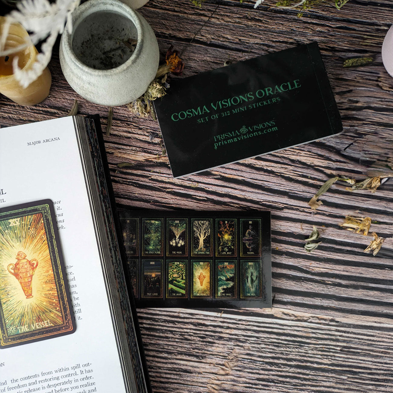 Visions Sticker Book - Tarot Journal Stickers - Oracle Card Tracking