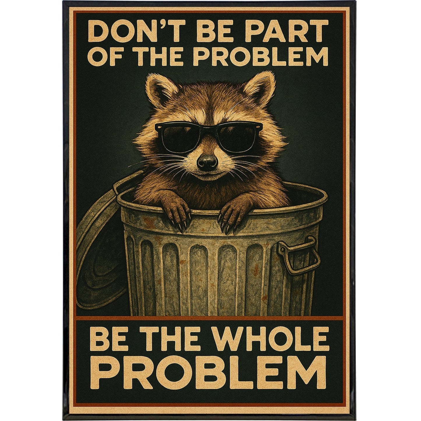 Don't Be Part of the Problem Be the Whole Problem Poster Print - - Print