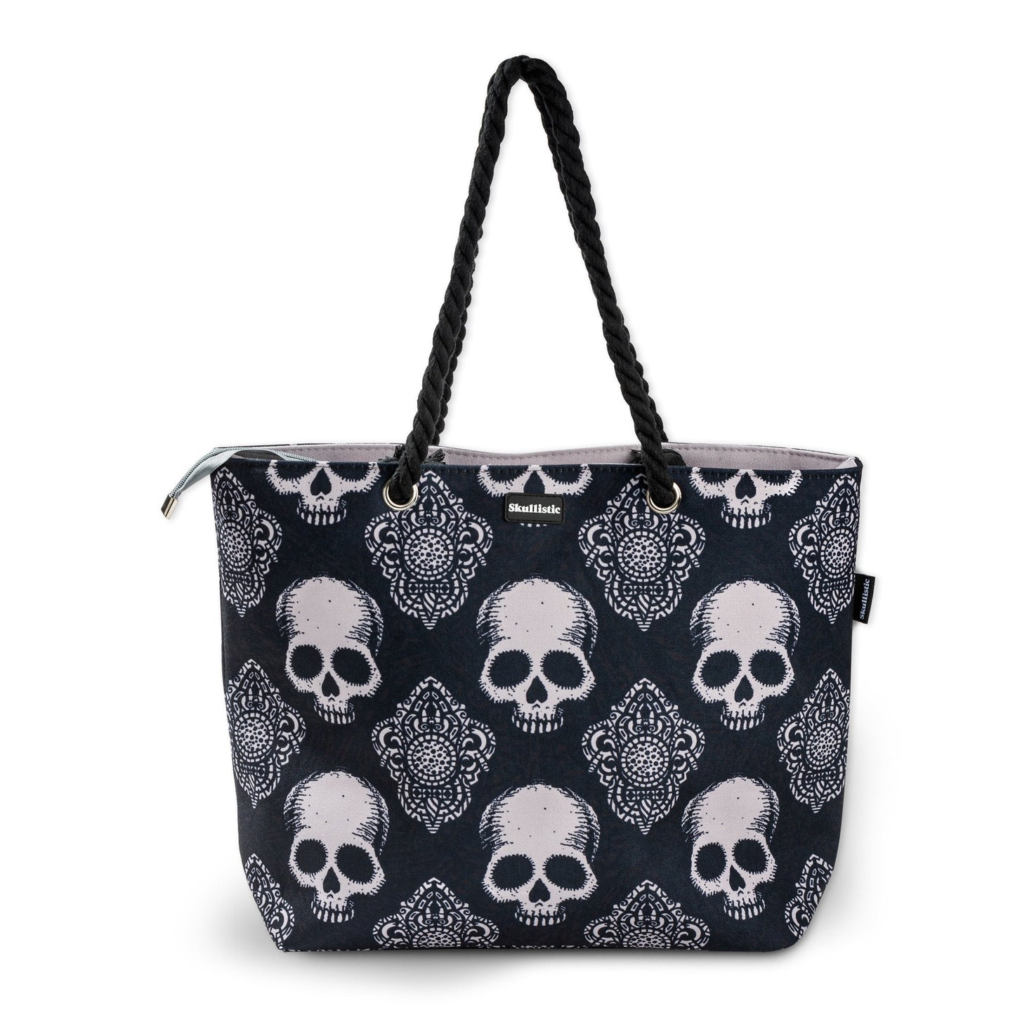 Gothic Black Skull Shoulder Beach Bag -  - Tote Bags