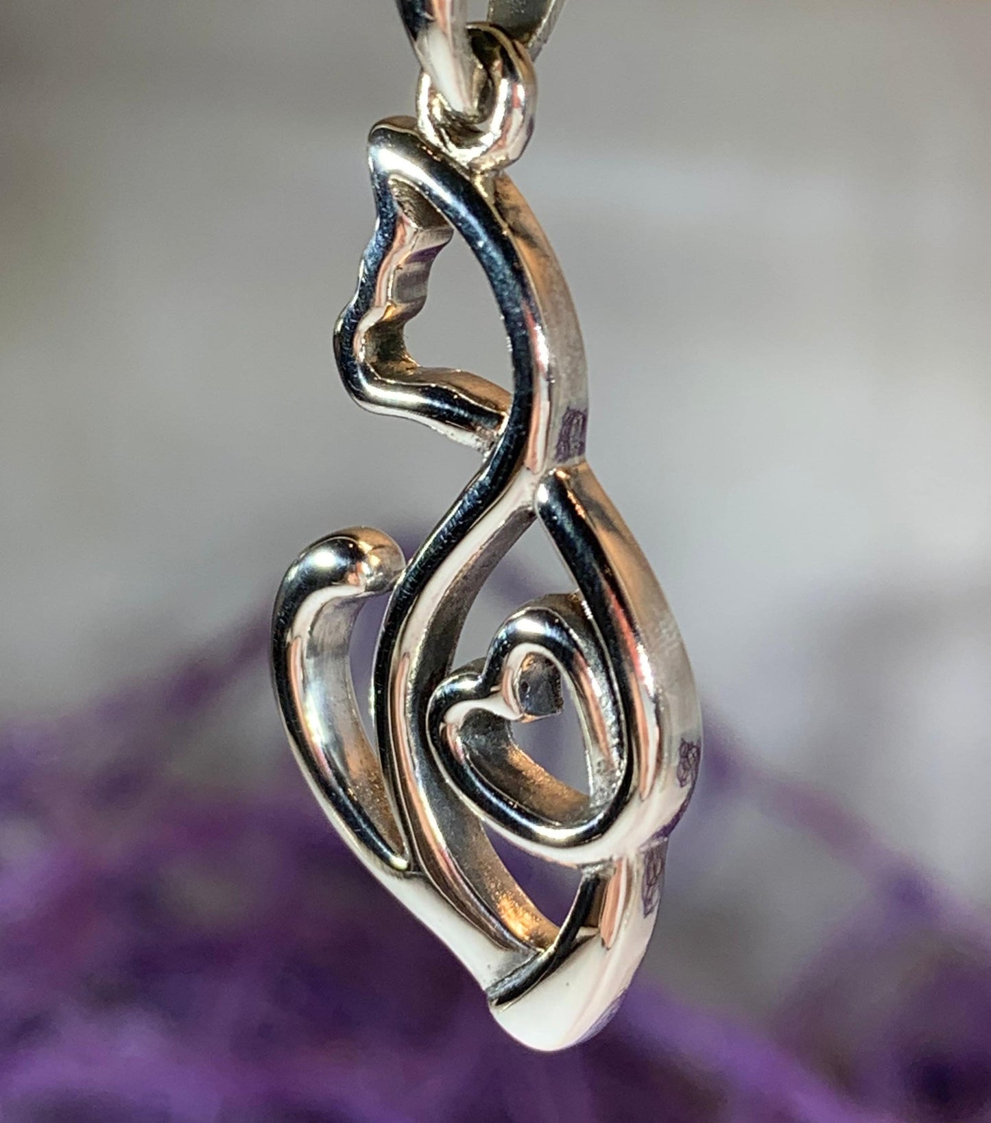 Celtic Cat Love Necklace -  - Pendant