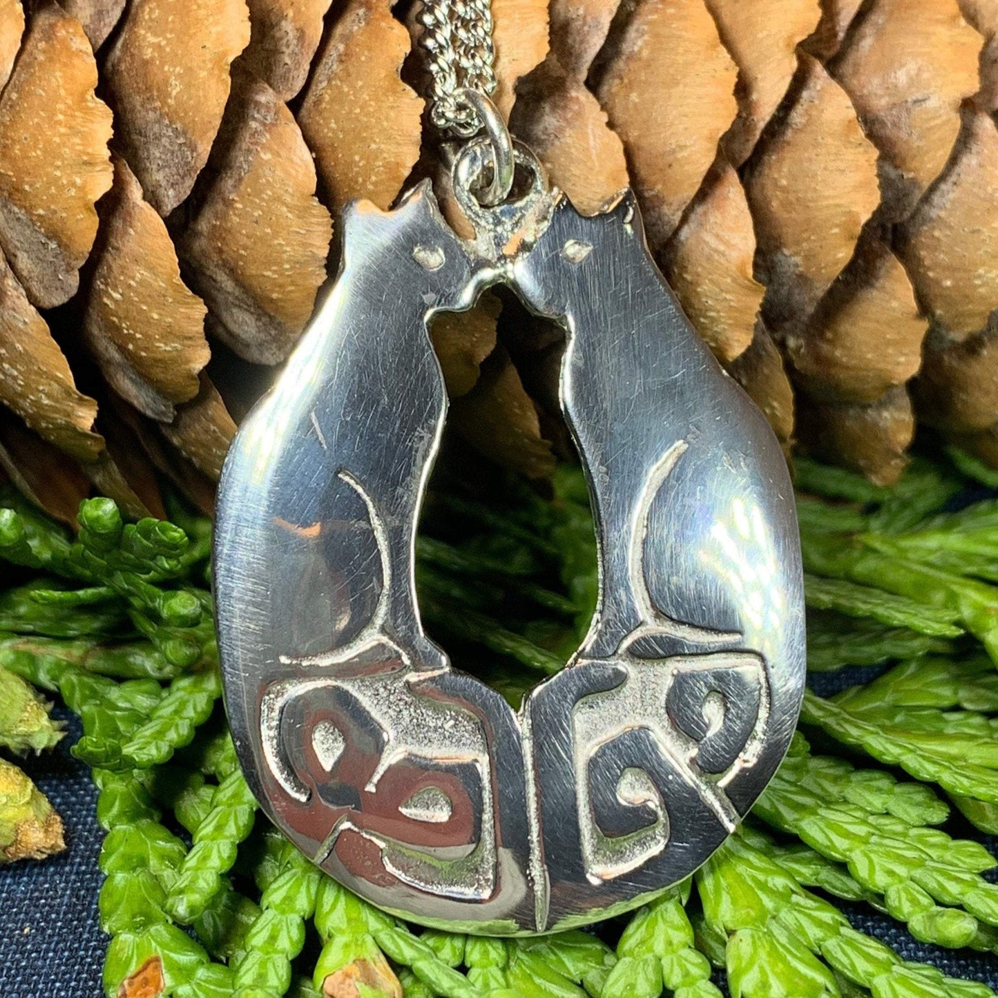 Celtic Cats Necklace -  - Pendant