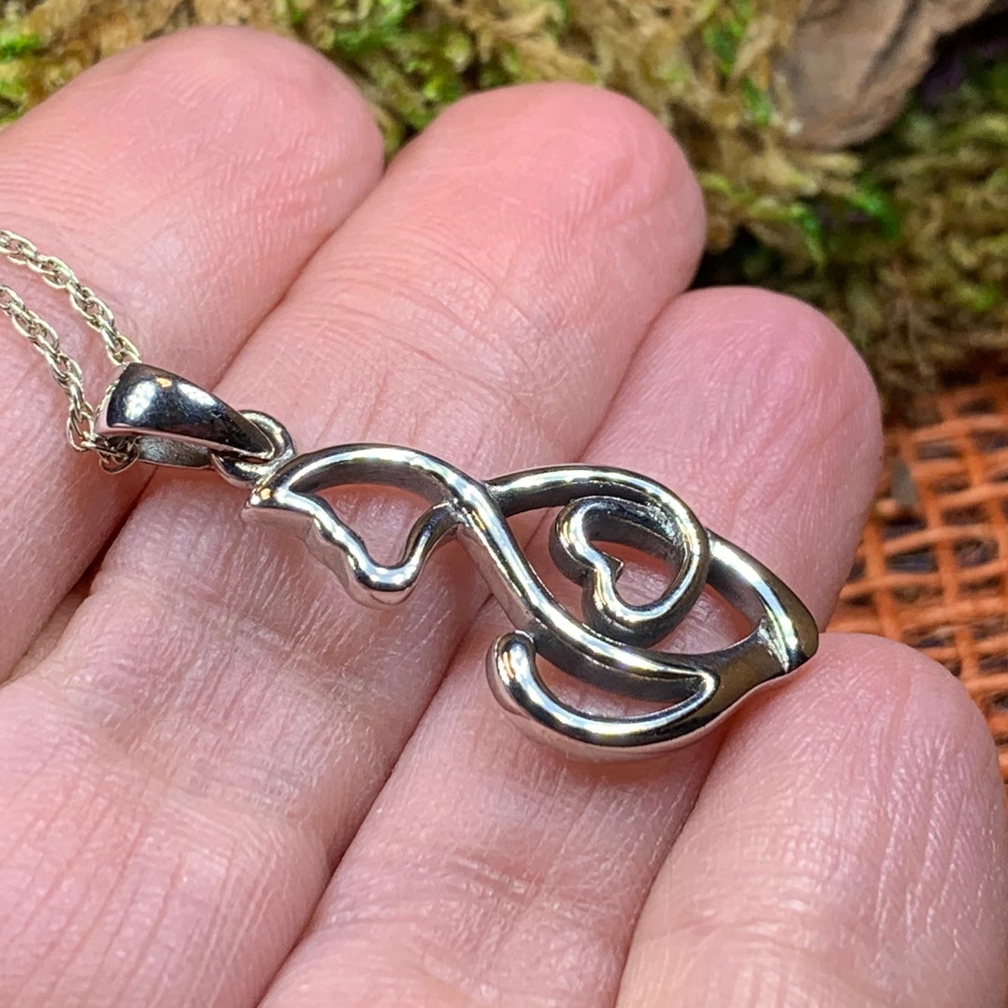 Celtic Cat Love Necklace -  - Pendant