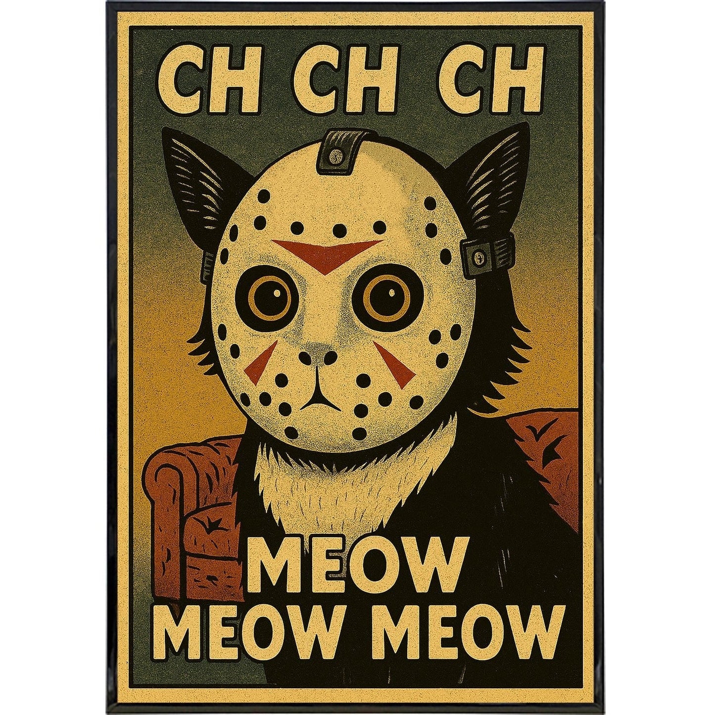 Jason the Cat Friday the Thirteenth Original Poster Print - - Print