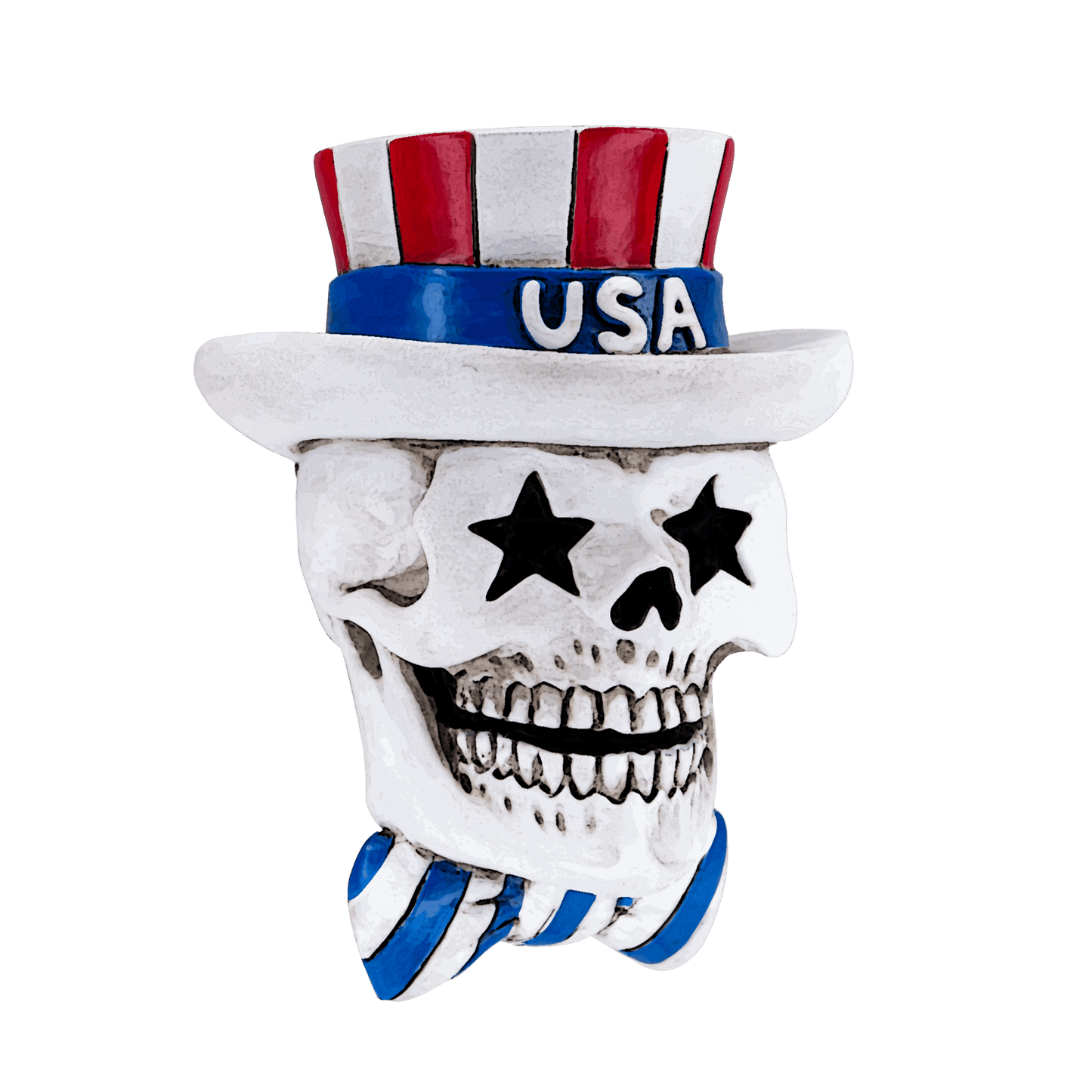 July 4th Skull Sticker - Patriotic Gothic Decal - Alternative Independence Day