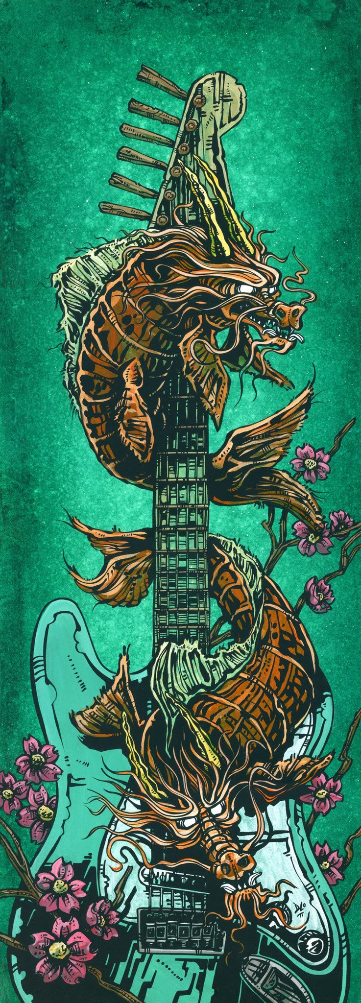 Koi Dragon Strat - - Lowbrow