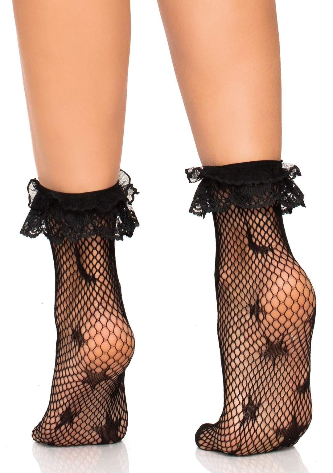 Galaxy Net Ruffle Ankle Socks -  - Hosiery