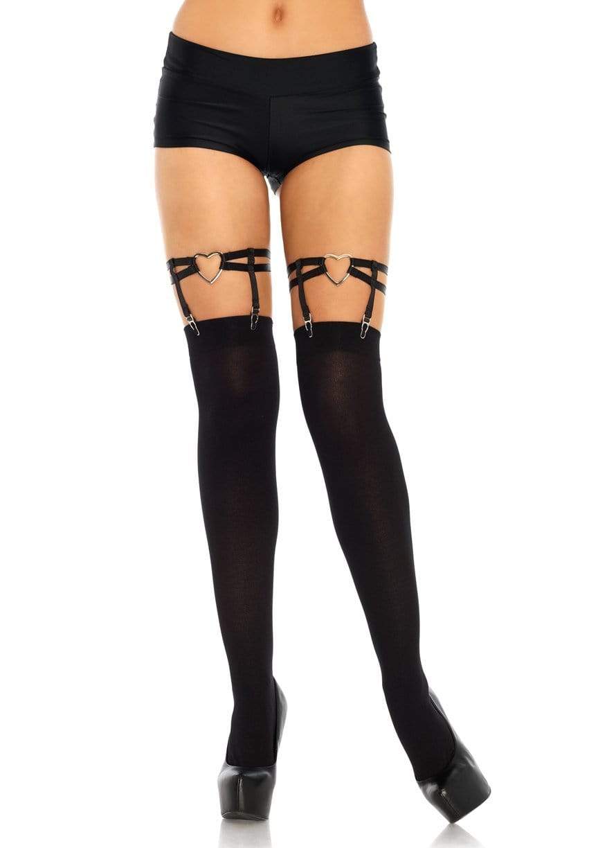 Joni Garter Suspender with Heart - - Hosiery