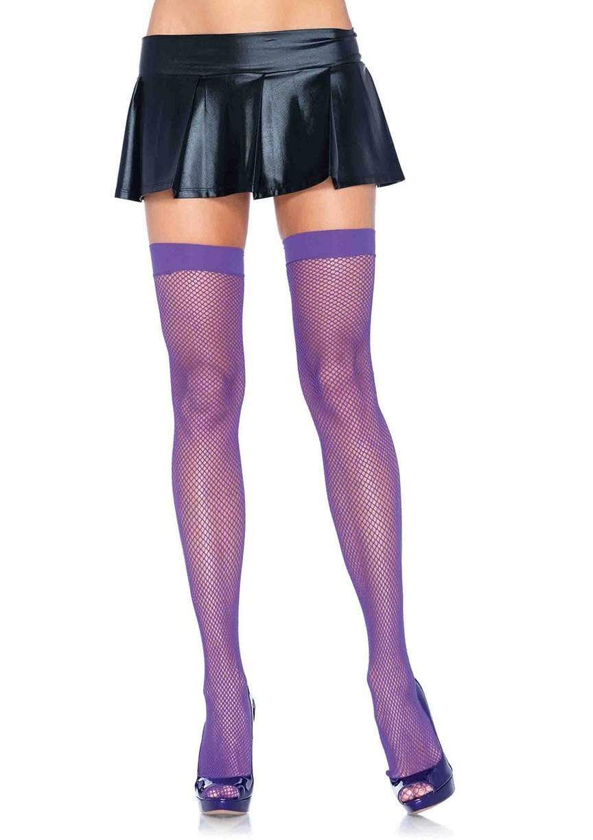 Joy Fishnet Thigh High Stockings - - Hosiery