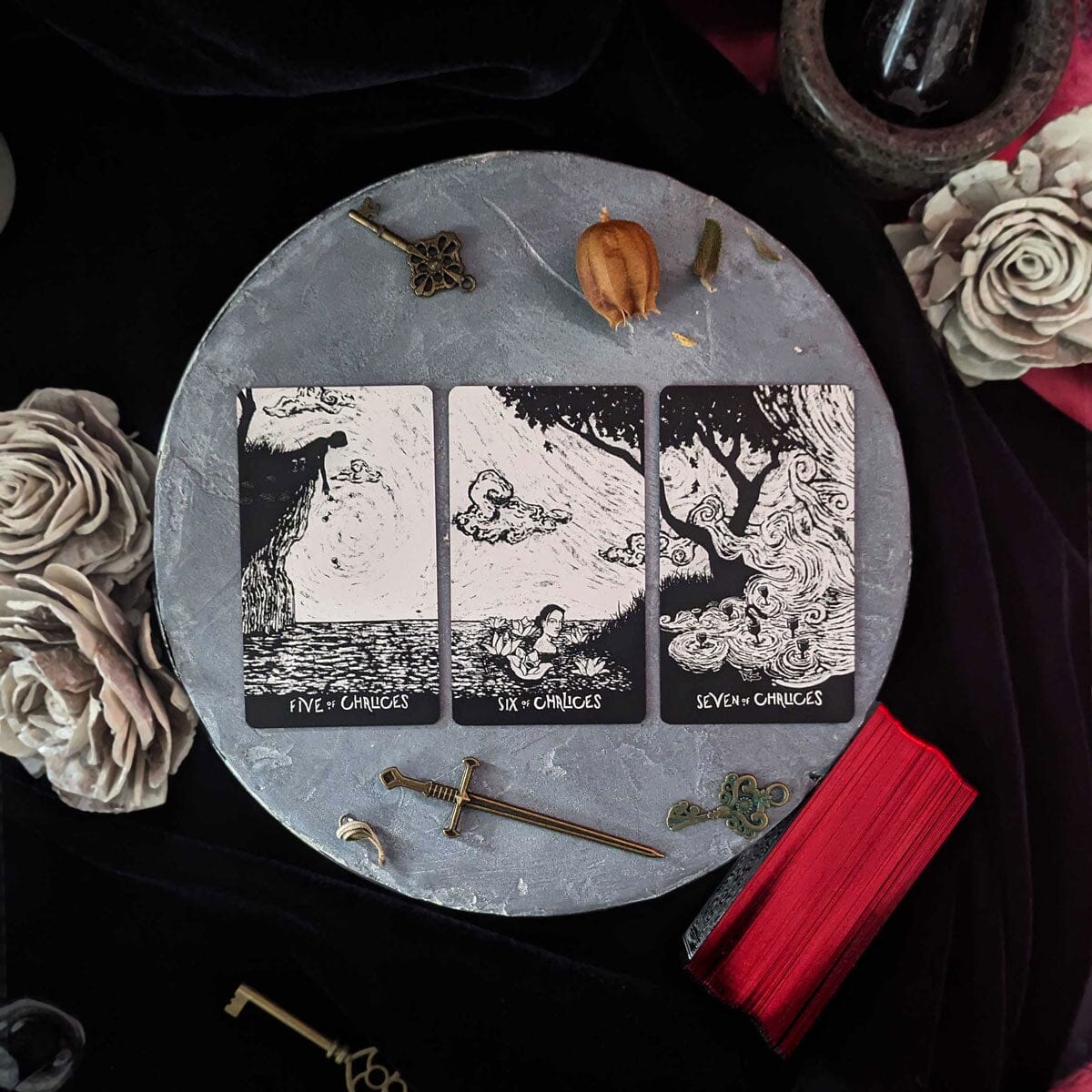 Little Night Visions Tarot Deck - Mini Tarot Cards - Pocket Tarot Deck