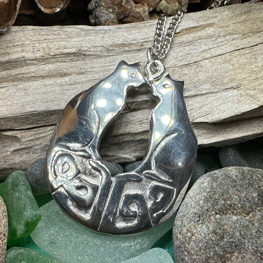 Celtic Cats Necklace -  - Pendant