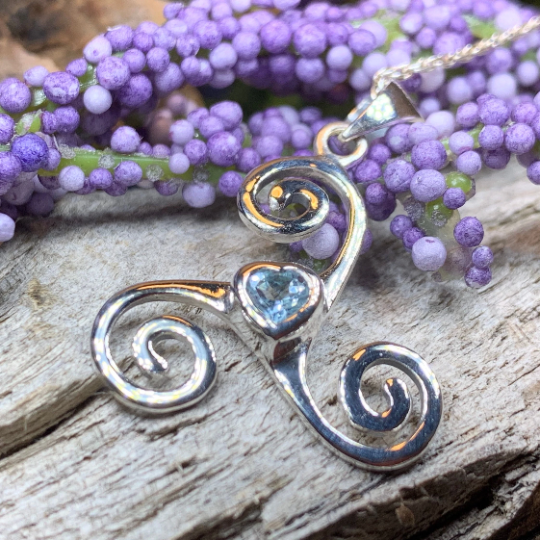 Celtic Spiral Love Necklace - - Pendant
