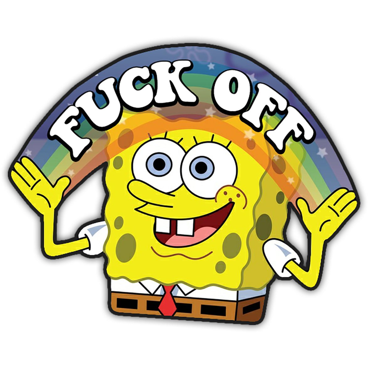 SpongeBob "F--k Off" Sticker - - Sticker