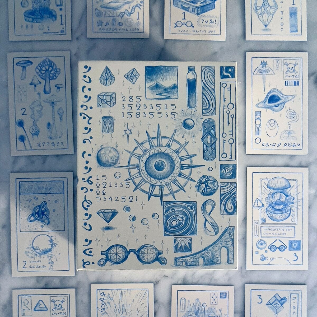 The Cerulean Sequence Oracle Deck - Numerology Oracle Cards - Spiritual Divination