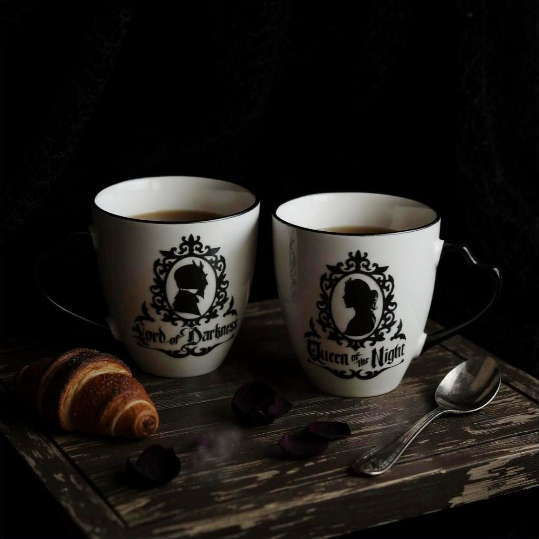 Mug Set Queen of the Night & Lord of Darkness (4pc) + Coasters