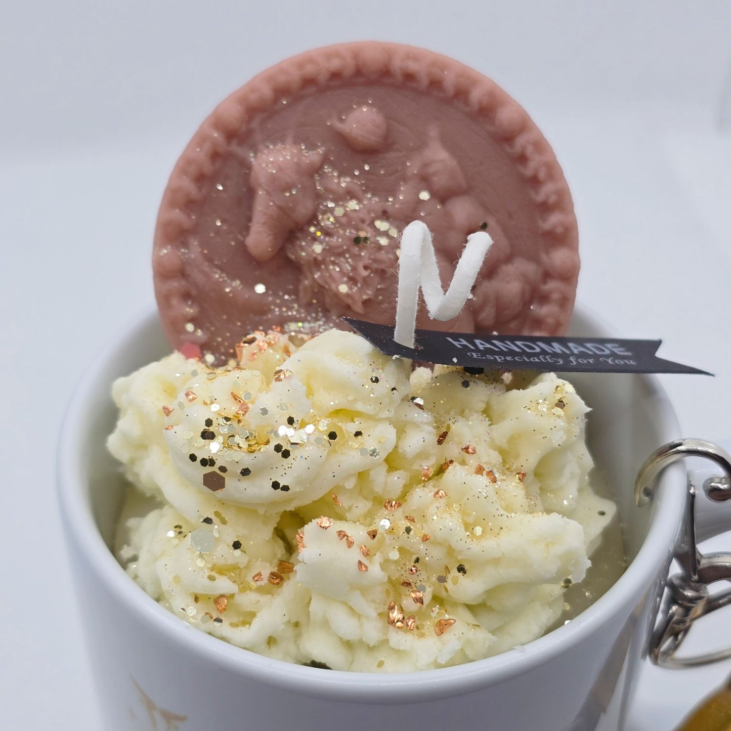 Capricorn Zodiac Candle Gift Set – 11oz Layered Mug Candle + Resin Keychain