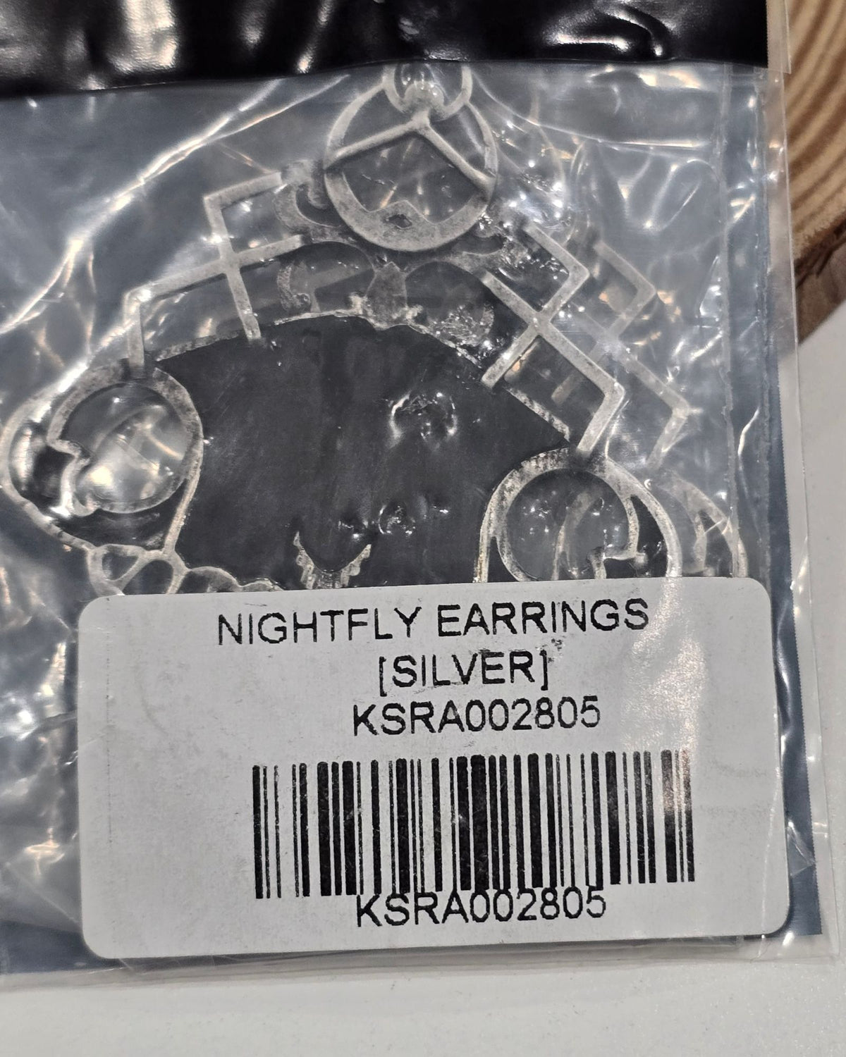 Killstar Nightfly Silver Gothic Death Moth Skull Crescent Moon Hook Earrings