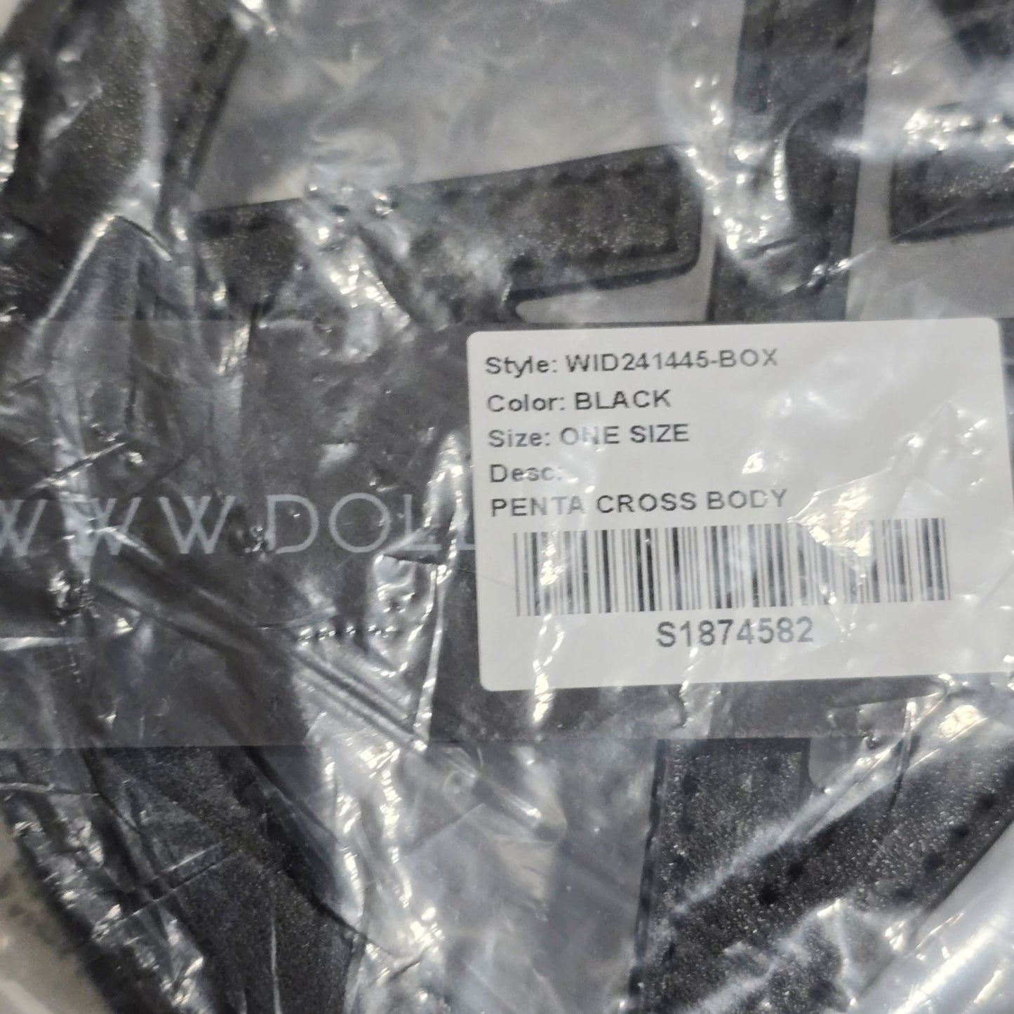 Endless Night Crossbody Bag – Pentagram Design – Vegan Leather