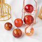Natural Red Agate Carnelian Crystal Sphere – Decorative Healing Stone for Reiki & Home Décor -  - Crystals
