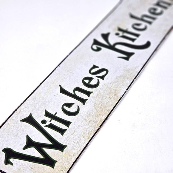 Vintage Metal Sign | Indoor/Outdoor | Witch's Kitchen Black, White - A Gothic Universe - Signs